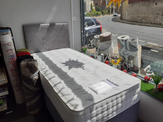 Yet another bed, this time next to the shop window